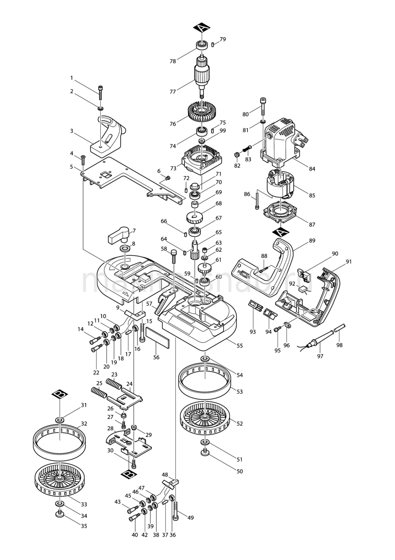 Деталировка(Запчасти) Makita 2106