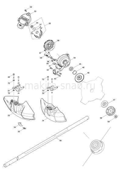 Деталировка(Запчасти) Makita DUR368L 1245705905