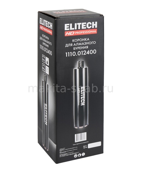 Коронка для алмазного бурения с охлаждением, 152х450, 1 1/4" ELITECH HD 1110.012400 3330542111