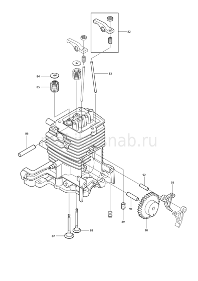 Деталировка(Запчасти) Makita BHX2501 1227296705