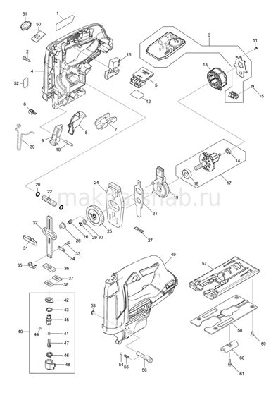 Деталировка(Запчасти) Makita JV103D