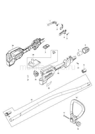 Деталировка(Запчасти) Makita DUR189