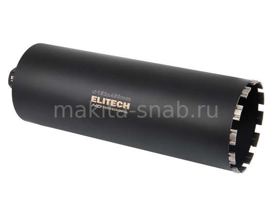 Коронка для алмазного бурения с охлаждением, 152х450, 1 1/4" ELITECH HD 1110.012400