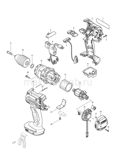 Деталировка(Запчасти) Makita BDF444