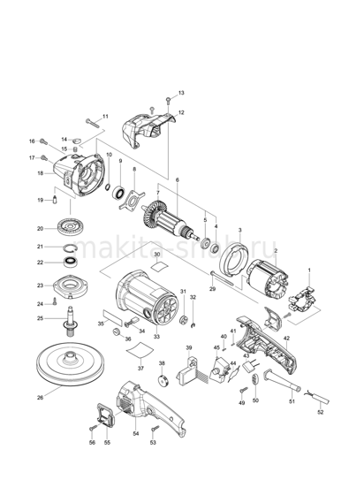 Деталировка(Запчасти) Makita 9237CB