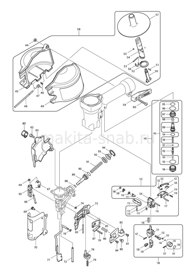 Деталировка(Запчасти) Makita AN620H 1225860905