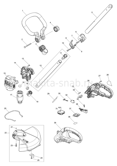 Деталировка(Запчасти) Makita UR100D