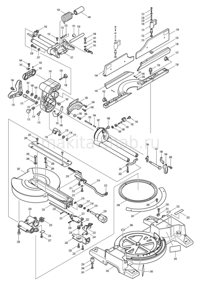 Деталировка(Запчасти) Makita LS1016 1277075705