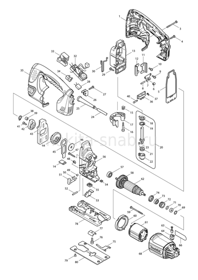 Деталировка(Запчасти) Makita 4350CT