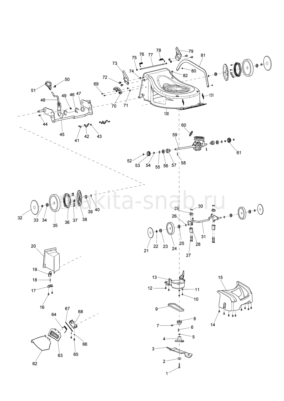 Макита plm4618 схема запчастей