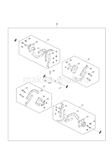 Деталировка(Запчасти) Makita BUK360 1229240505