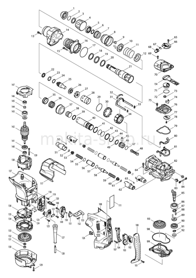 Деталировка(Запчасти) Makita HR4510C