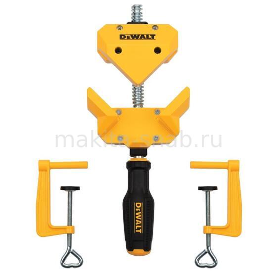 DWHT83853-0 DeWalt Струбцина угловая, глубина 30мм, и 2 струбцины для крепления к столу