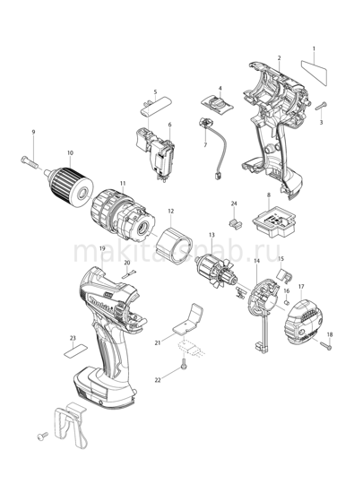 Деталировка(Запчасти) Makita DHP456