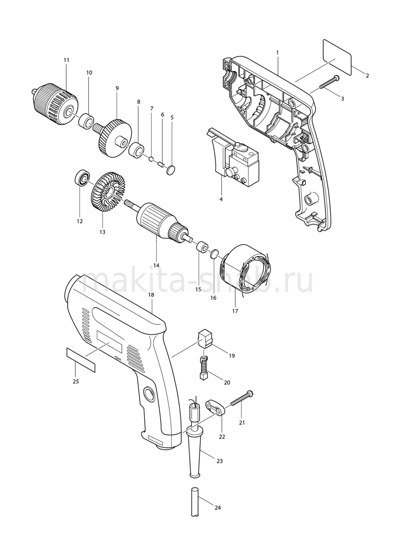 Деталировка(Запчасти) Makita 6410