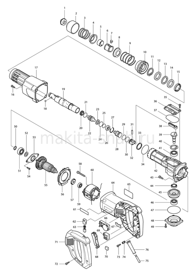 Деталировка(Запчасти) Makita HK0500