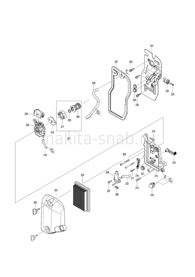 Деталировка(Запчасти) Makita EB5300TH 1246202705