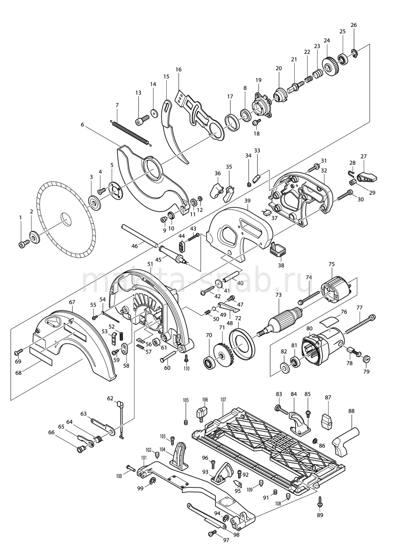 Деталировка(Запчасти) Makita 5143R