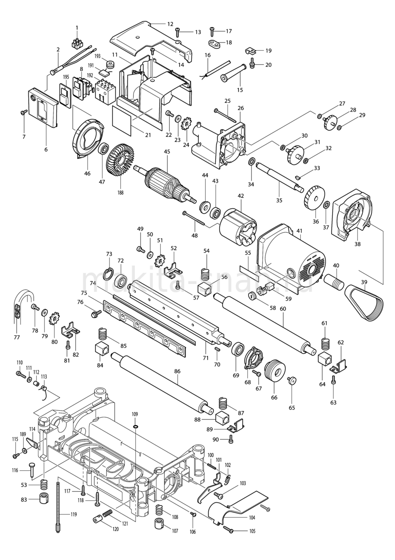 Деталировка(Запчасти) Makita 2012NB