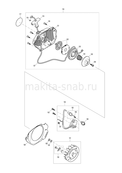 Деталировка(Запчасти) Makita EA6100P 1246201305