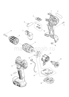 Деталировка(Запчасти) Makita DHP483