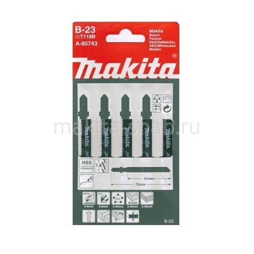 Пилки для электролобзика B23 (T118B) Makita А-85743