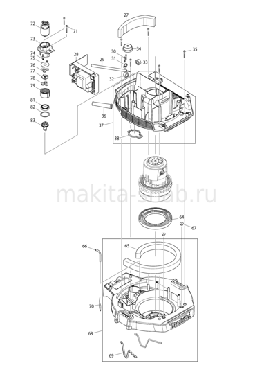 Деталировка(Запчасти) Makita VC3211M 1283762305