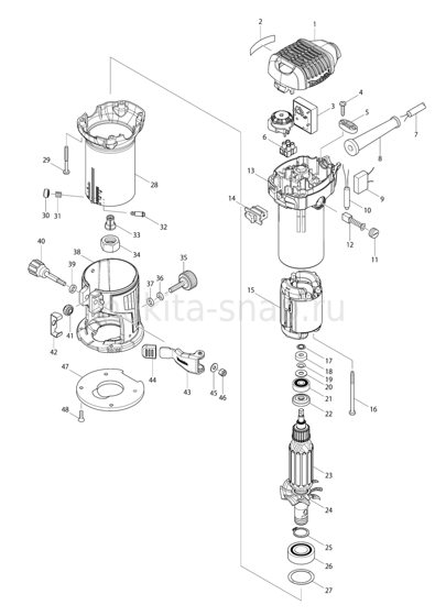 Деталировка(Запчасти) Makita RT0700C