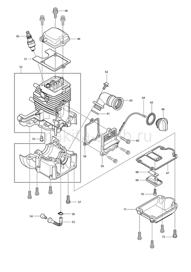 Деталировка(Запчасти) Makita BHX2501 1227296305