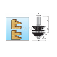 Фреза комбинированная рамочная составная Римская S-образная Makita D-11944
