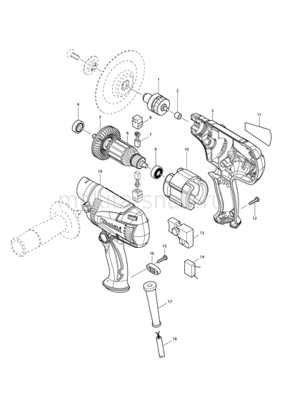 Деталировка(Запчасти) Makita GV5010