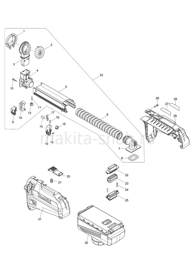 Деталировка(Запчасти) Makita DX05