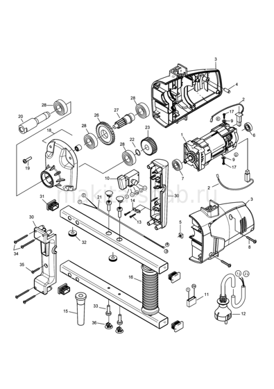 Деталировка(Запчасти) Makita UT1200