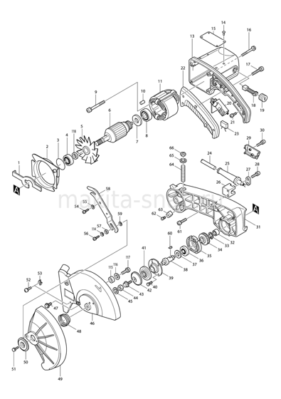 Деталировка(Запчасти) Makita LS1440