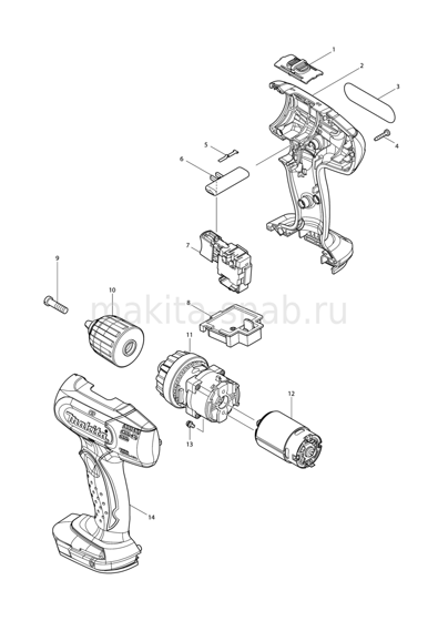 Деталировка(Запчасти) Makita BDF343