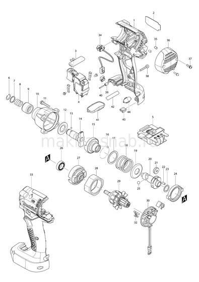 Деталировка(Запчасти) Makita DTD063