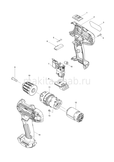 Деталировка(Запчасти) Makita HP331D