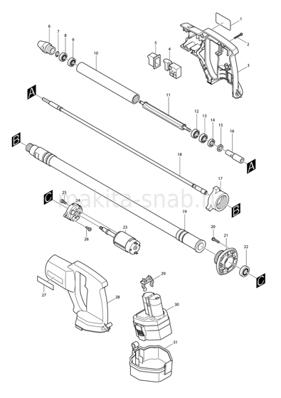 Деталировка(Запчасти) Makita VR250D