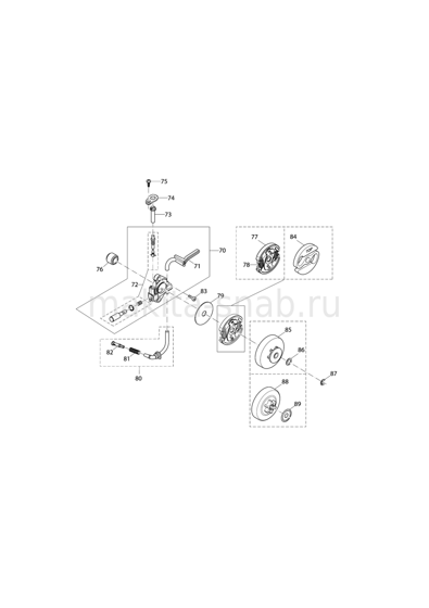 Деталировка(Запчасти) Makita DCS3410TH 1232871105