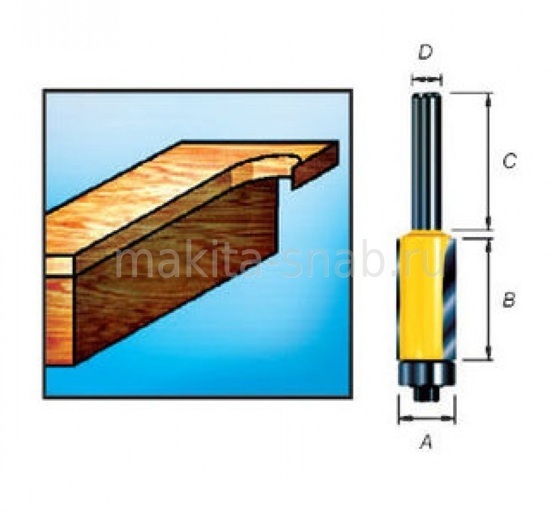 Фреза для окантовки с одной режущими кромками Makita D-10578