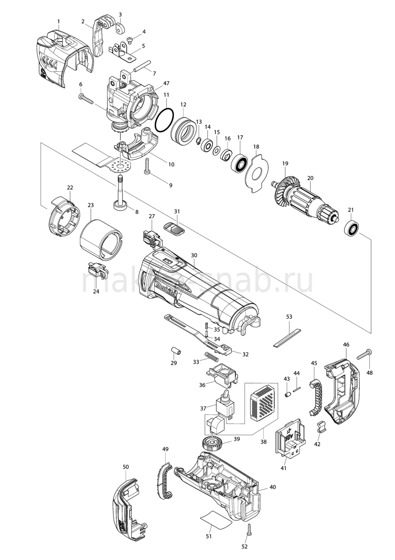 Деталировка(Запчасти) Makita DTM51