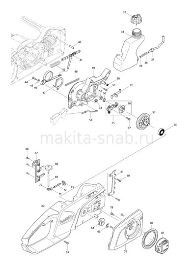 Деталировка(Запчасти) Makita UC3541A 1283532905