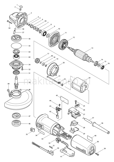 Деталировка(Запчасти) Makita 9566CV