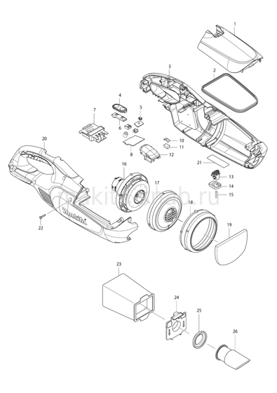 Деталировка(Запчасти) Makita DCL142