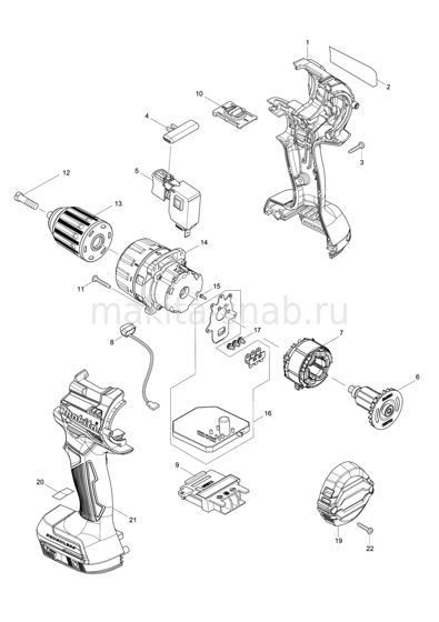 Деталировка(Запчасти) Makita DDF484