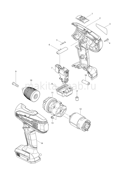 Деталировка(Запчасти) Makita DF457D