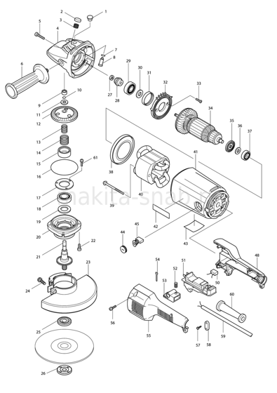 Деталировка(Запчасти) Makita 9077