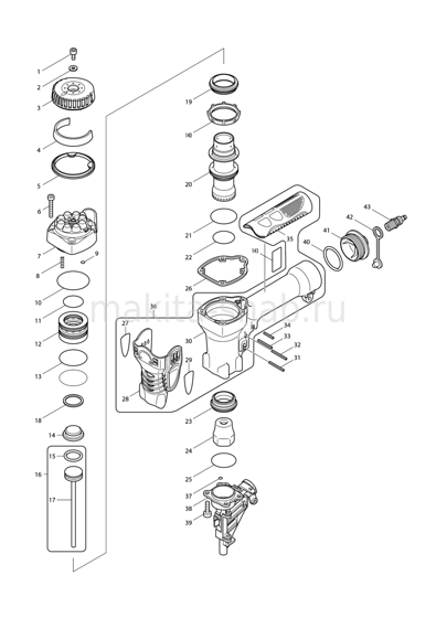 Деталировка(Запчасти) Makita AN610H