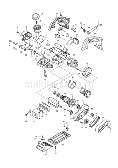 Деталировка(Запчасти) Makita KP0810C