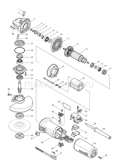 Деталировка(Запчасти) Makita 9565H